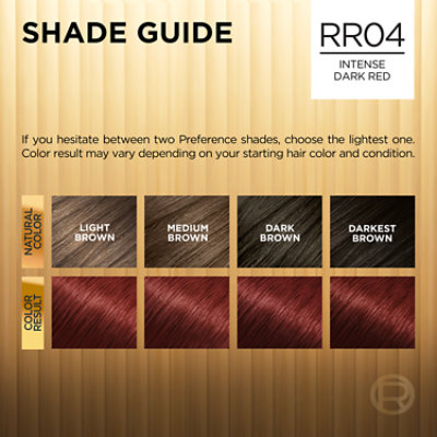 L'Oreal Paris Superior Preference Fade-Defying Hair Color RR-04 Intense Dark Red Kit - Each - Image 3