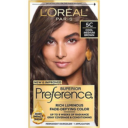 LOreal Superior Preference Hair Color Permanent Cool Medium Brown 5C - Each - Image 2