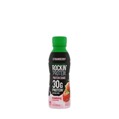 Rockin' Protein 30G Strawberry Protein Shake - 12 Fl. Oz. - Image 2