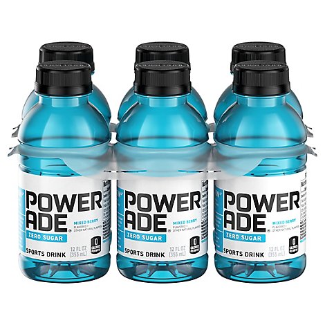 POWERADE Sports Drink Electrolyte Enhanced Zero Sugar Mixed Berry - 6-12 Fl. Oz.