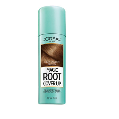 L'Oreal Paris Magic Root Cover Up Gray Concealer Spray Light Golden Brown - 2 Oz - Image 1