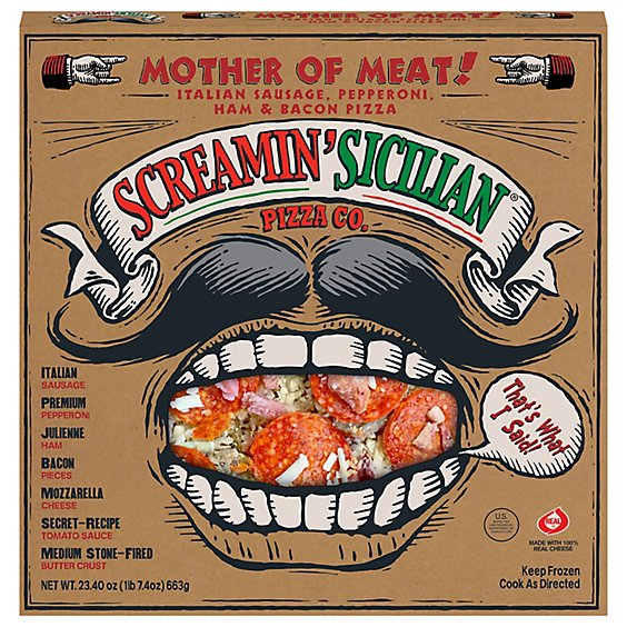 Screamin Sicilian Pizza Mother Of Meat! Frozen - 23.40 Oz