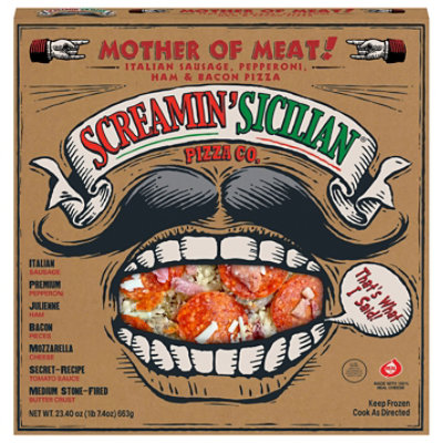 Screamin Sicilian Pizza Mother Of Meat! Frozen - 23.40 Oz