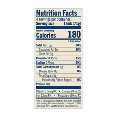 Teton Waters Ranch Uncured Polish Beef Sausage - 12 Oz - Image 3