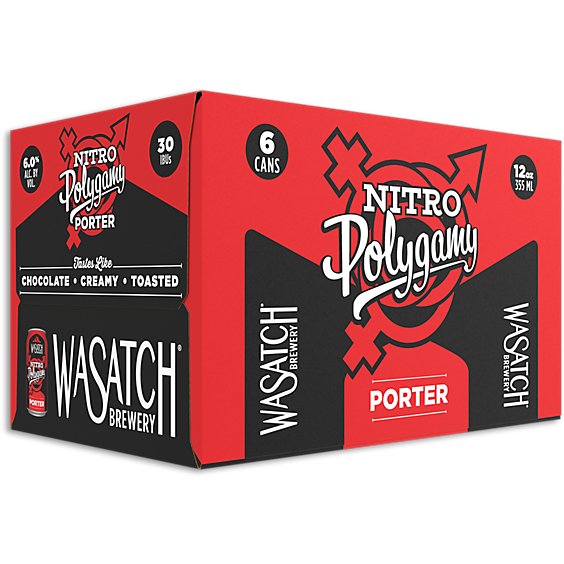 Wasatch Brewery Polygamy Nitro Porter Pack - 6-12 Oz