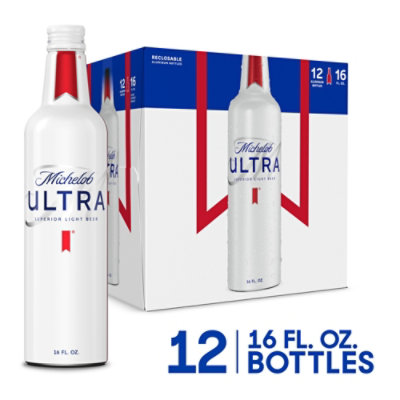 Michelob ULTRA Superior Light American Lager Beer in Bottles - 12 - 16 Fl. Oz. - Image 1