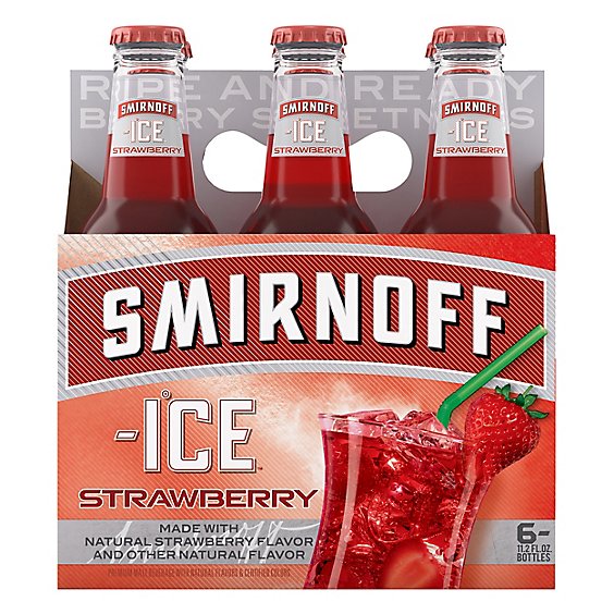 Smirnoff Ice Strawberry In Bottles - 6-11.2 Fl. Oz.