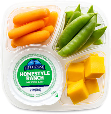 Fresh Cut Carrots Snap Peas Cheese & Ranch Dip - 8 Oz (530 Cal) - Image 1