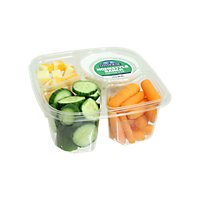 Fresh Cut Cucumber Carrots Cheese & Dip - 8 Oz (410 Cal) - Image 1