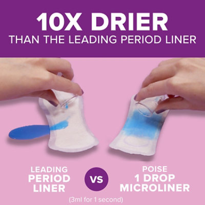 Poise Incontinence Panty Liners Incontinence Microliners - 50 Count - Image 2
