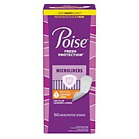 Poise Daily Microliners Long Incontinence Panty Liners Lightest Absorbency - 50 Count - Image 8