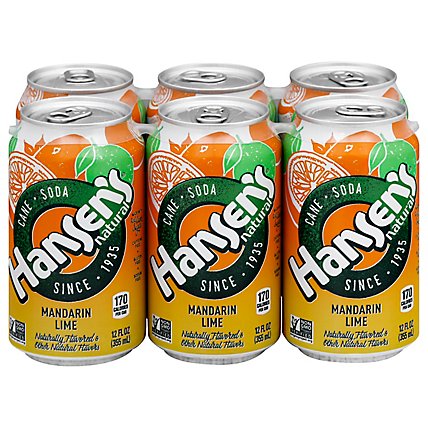 Hansens Soda Pop Mandarin Lime In Can - 12 Fl. Oz. - Image 3