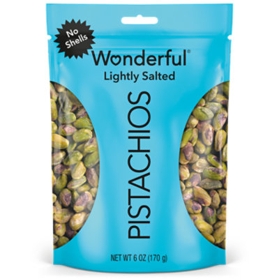 Wonderful Pistachios No Shells Roasted & Lightly Salted - 6 Oz