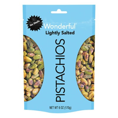 Wonderful Pistachios No Shells Roasted & Lightly Salted Pistachios - 6 ...