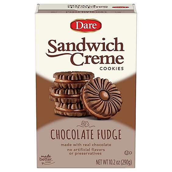 Dare Cookies Creme Filled Fudge Chocolate - 10.2 Oz