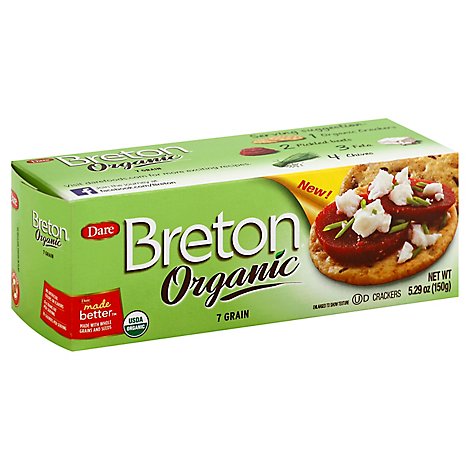 Breton Organic Snacking Crackers 7 Grain - 5.29 Oz