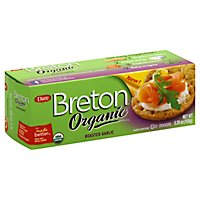 Breton Crackers Organic Roasted Garlic Box - 5.29 Oz - Image 1