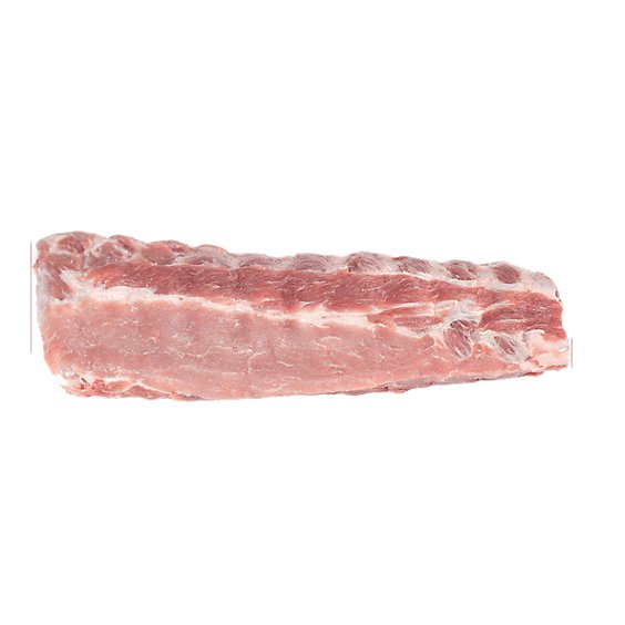 Meat Service Counter Pork Loin Back Ribs Prev Frozen - 3.25 LB