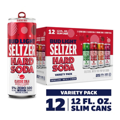 Bud Light Seltzer Gluten Free Hard Soda Variety Pack in Slim Cans - 12-12 Fl. Oz.