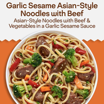 LEAN CUISINE Protein Kick Garlic Sesame Asian Style Noodles with Beef Frozen Entree Box - 8 Oz - Image 3