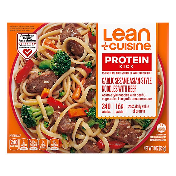 Lean Cuisine Features Garlic Sesame Noodles With Beef Frozen Meal - 8 Oz