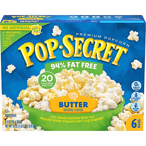 Pop Secret Butter 94% Fat Free - 6 Count