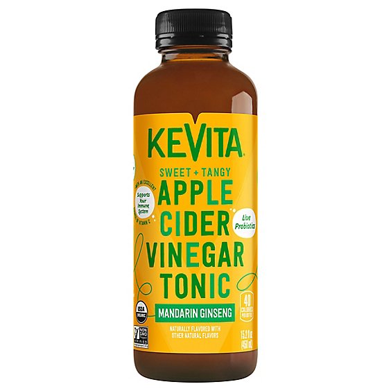 KeVita Ginseng Mandarin Apple Cider Vinegar Tonic - 15.2 Fl. Oz.