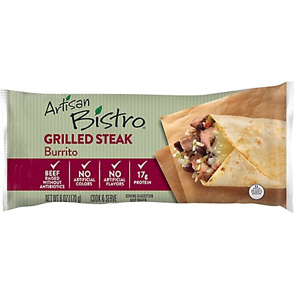 Artisan Bistro Grilled Steak Frozen Burrito - 6 Oz - Image 2