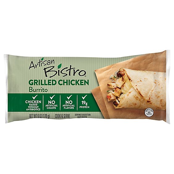 Artisan Bistro Grilled Chicken Frozen Burrito - 6 Oz