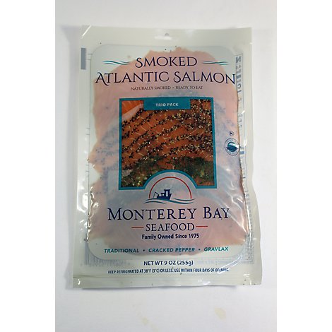 Monterey Bay Seafood Smoked Atlantic Salmon Trio Pack - 9 Oz