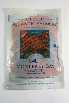 Monterey Bay Seafood Smoked Atlantic Salmon Trio Pack - 9 Oz