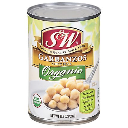 S&W Organic Beans Garbanzo - 15 Oz - Image 3