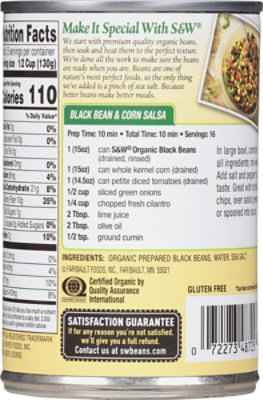 S&W Organic Beans Black - 15 Oz - Image 6