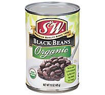 S&W Organic Beans Black - 15 Oz