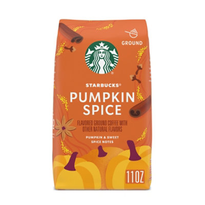 Starbucks 100% Arabica Naturally Flavored Pumpkin Spice Ground Coffee Bag - 11 Oz