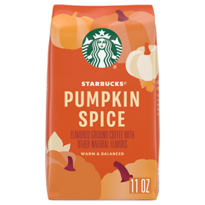Starbucks 100% Arabica Naturally Flavored Pumpkin Spice Ground Coffee Bag - 11 Oz