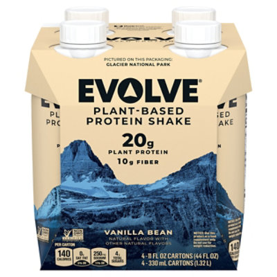 Evolve Plant Based Protein Shake Vanilla Flavored - 4-11 Oz - Image 3