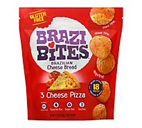 Brazi Bites Brazilian Cheese Bread 3 Cheese Pizza 18 Count - 11.5 Oz