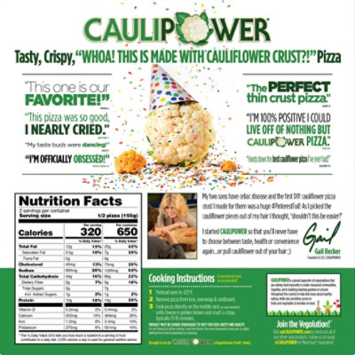 CAULIPOWER Cauliflower Crust Veggie Frozen Pizza - 10.9 Oz - Image 6