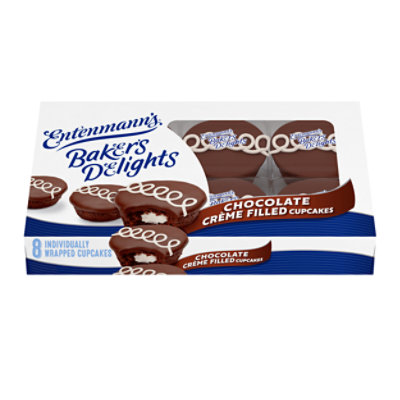 Entenmann's Chocolate Creme Filled Cupcakes - 8 Count - Image 1