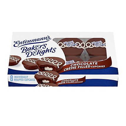 Entenmann's Chocolate Creme Filled Cupcakes - 8 Count - Image 1