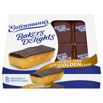 Entenmann's Minis Fudge Iced Golden Cakes - 13.2 Oz