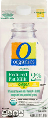 O Organics Organic Milk Reduced Fat With DHA - Half Gallon - Image 2