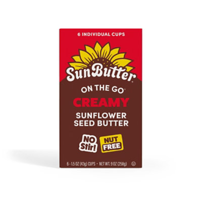 SunButter Sunflower Butter On The Go Single Cups Creamy - 6-1.5 Oz - Image 2