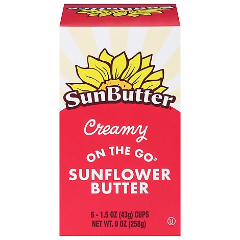 SunButter Sunflower Butter On The Go Single Cups Creamy - 6-1.5 Oz