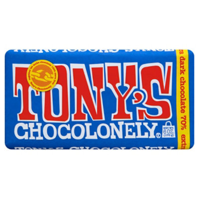Tonys Chocoloney Bar Drk Choc 70 - 6 Oz