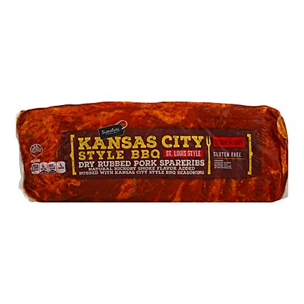 Kansas City Sparerib St. Louis Style Pork - 3.5 Lb - Image 1