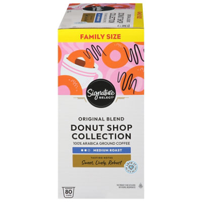 Signature SELECT Donut Shop Collection Coffee Pods Arabica Medium Roast - 80 Count - Image 1