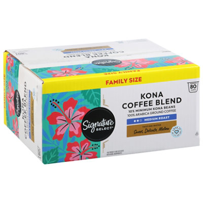 Signature SELECT Coffee Pods Arabica Medium Roast Kona Blend - 80 Count - Image 2