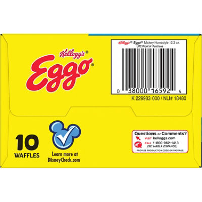 Eggo Disney Mickey Mouse Mini Frozen Waffles Breakfast Homestyle 10 Count - 12.3 Oz - Image 8